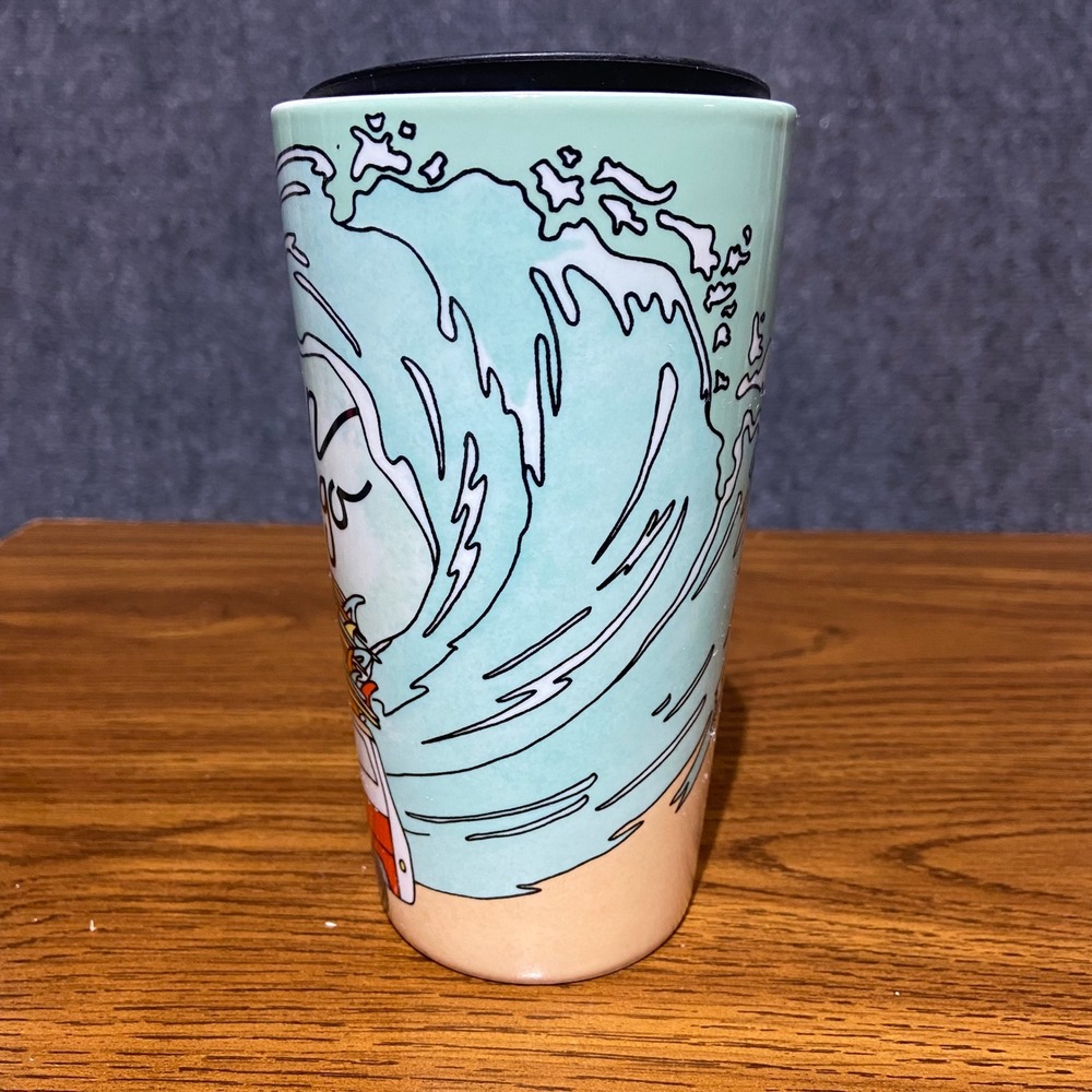 Starbucks San Diego VW Bus 12oz Ceramic Tumbler and Matching Card Pouch Set NEW - Picture 10 of 13